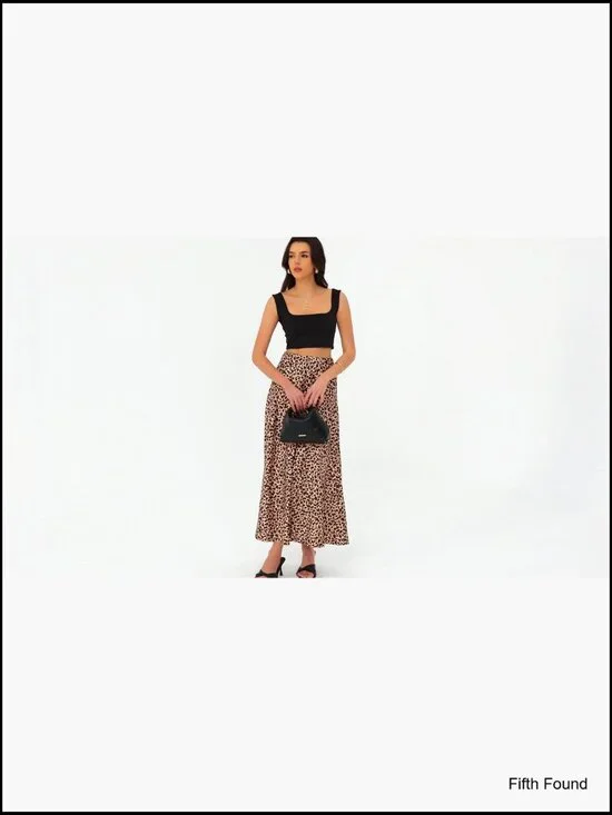 Silk-Like Maxi Skirt High Waisted A-Line Wedding Guest Party - Picture 7 of 7